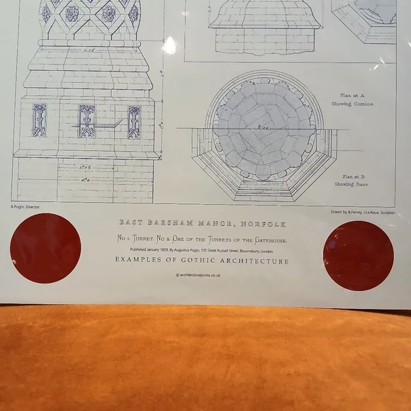Architectural Print: East Barsham Manor Turret /+ Size A2
